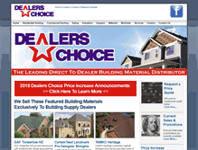 Tablet Screenshot of dealerschoicedistribution.com
